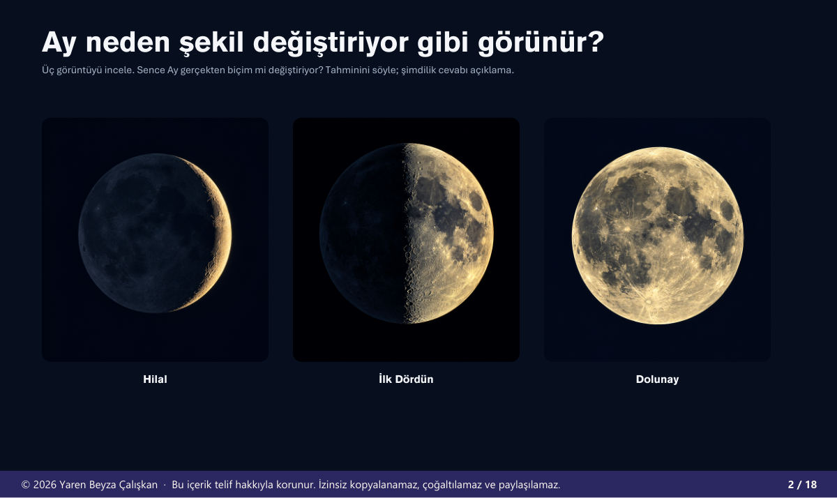 Ay neden şekil değiştiriyor gibi görünür?