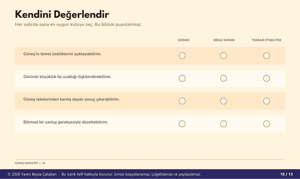 Kendini değerlendir